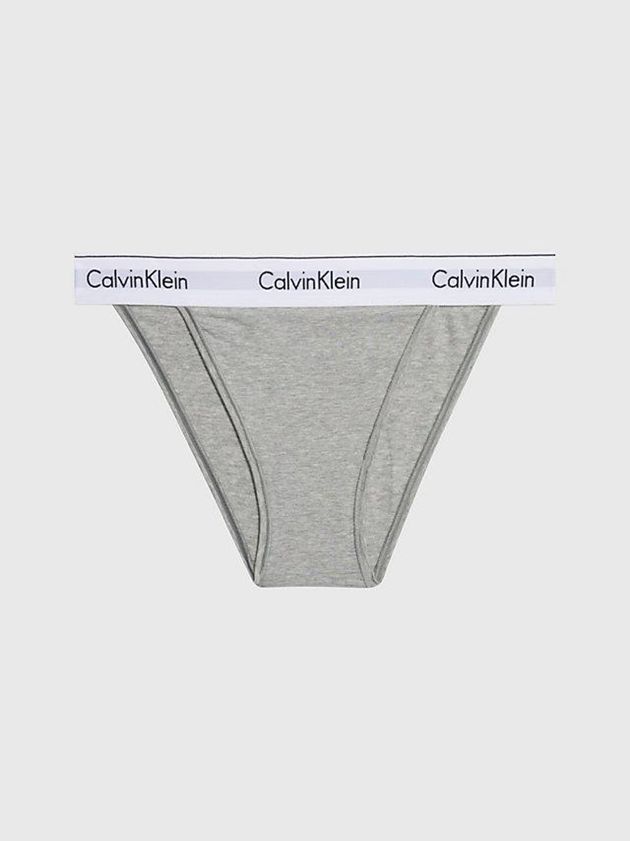 Calvin Klein USA Modern Cotton Womens Thong Grey 7290431-LH